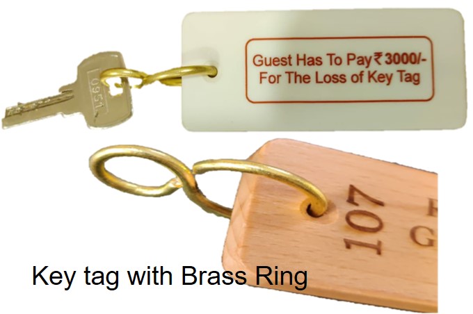 Key Tag with Brass Ring
